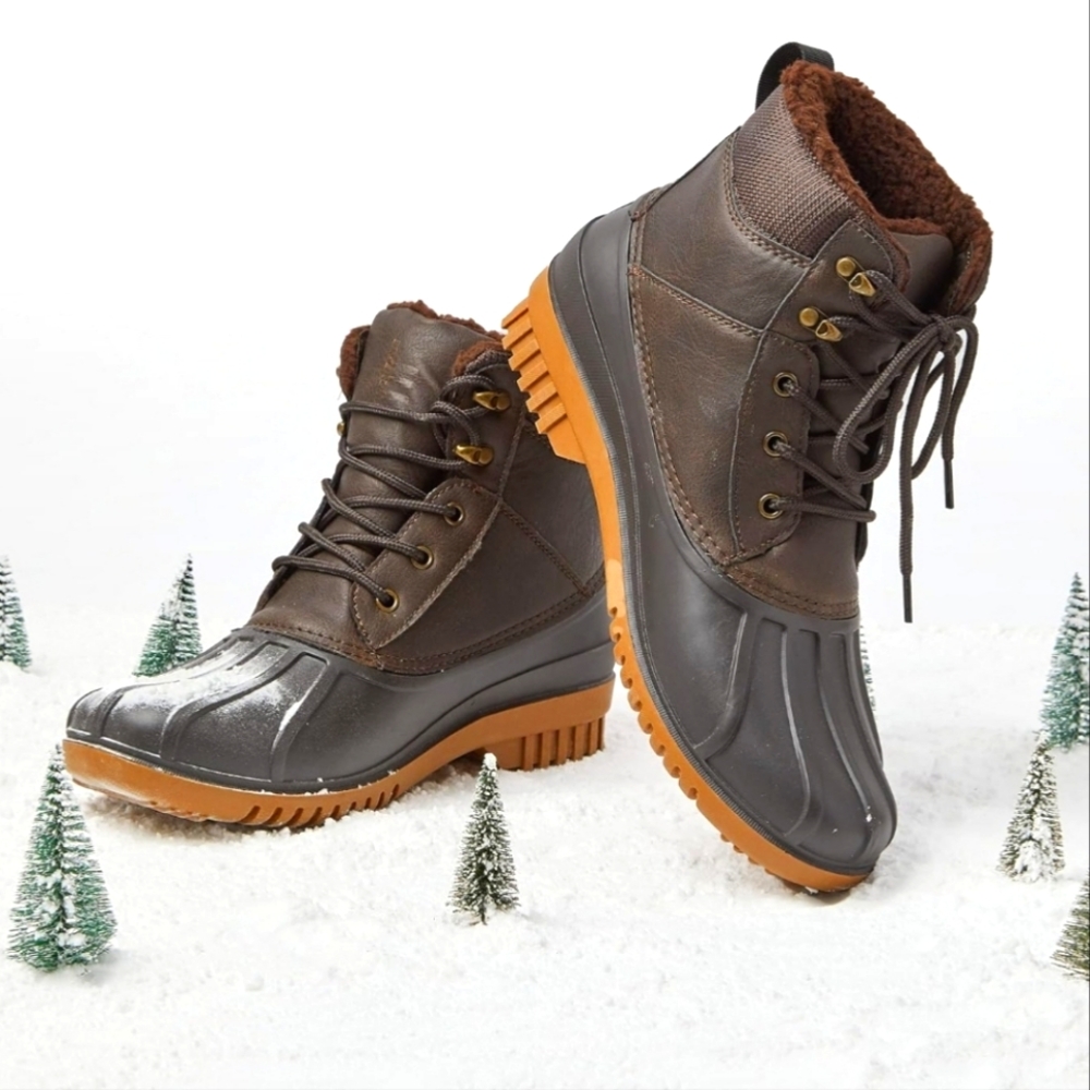 LONDON FOG Aspen Winter Boots Waterproof Snow  Insulated Duck Mens Snow Size 9X